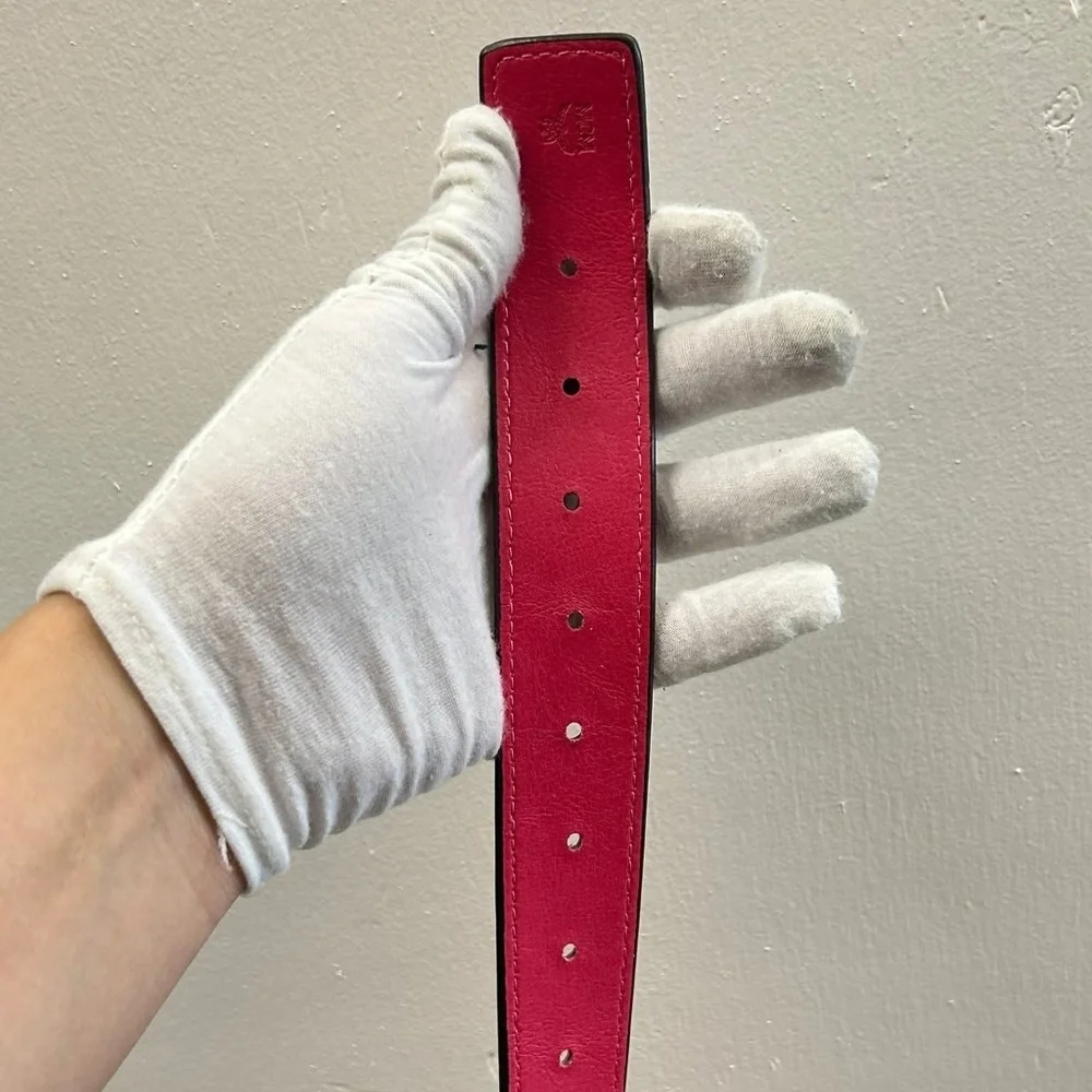 MCM Pink Leather Belt 🔥 Brand new size 100/40 fits 32-38